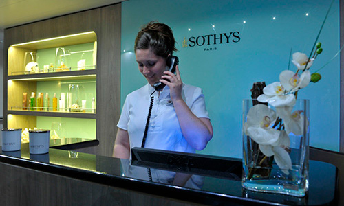 Rezeption Spa auf dem Luxuskreuzfahrtschiff Le Soleal der Reederei Ponant