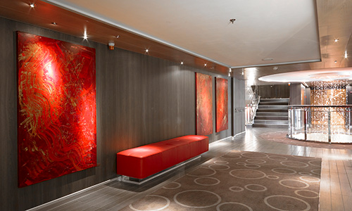 An Bord auf dem Luxuskreuzfahrtschiff Le Soleal der Reederei Ponant