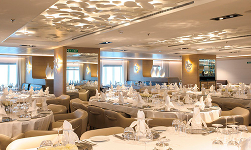 Gourmet Restaurant auf dem Luxuskreuzfahrtschiff Le Soleal der Reederei Ponant