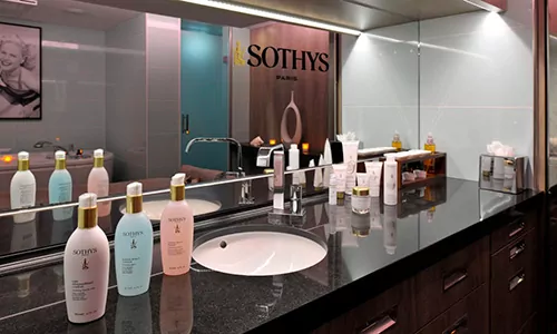 Produkte im Spa auf dem Luxuskreuzfahrtschiff Le Soleal der Reederei Ponant
