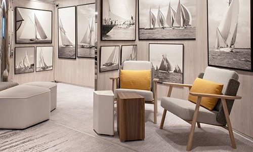 Sitzgruppe an Bord des Ponant Luxusexpeditionsschiffes Le Bougainville