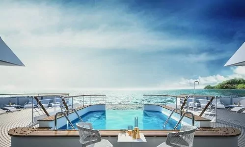 Infinity Pool auf dem Luxusexpeditionsschiff La Champlain