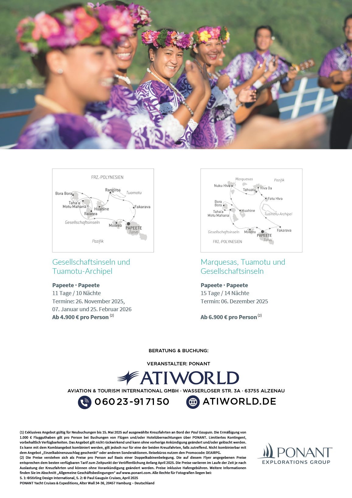 Südsee Angebote mit Le Paul Gauguin von Ponant