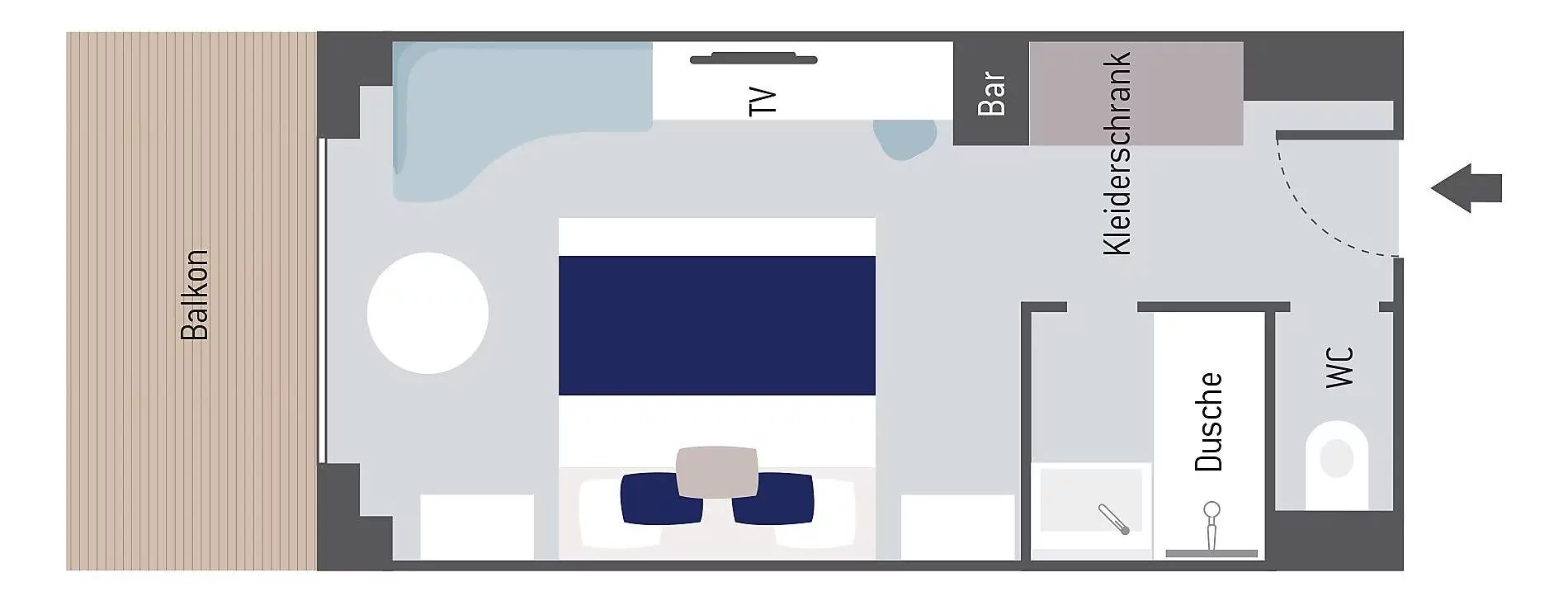 Suitenplan Prestige Stateroom auf Charcot