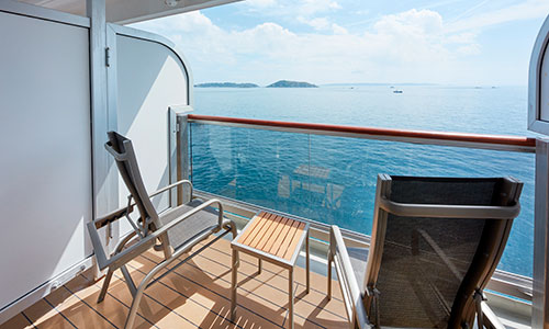 Balkon auf der Queen Ekizabeth