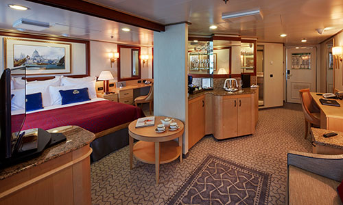 Blick ins Queens Penthaus auf der Queen Elizabeth