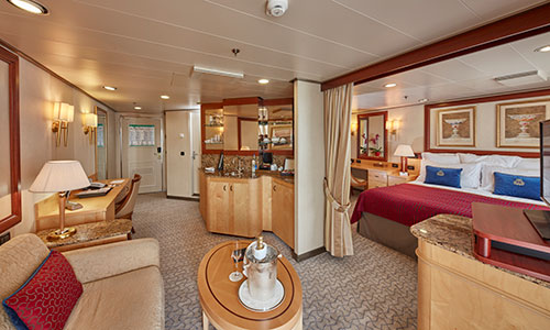 Wohnbereich Queens Penthaus auf der Queen Victoria