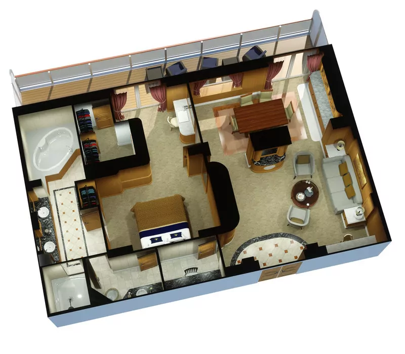 Suitenplan Queens Master Suite