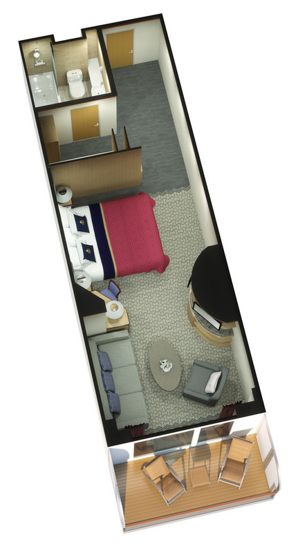 Suitenplan Grill Princess Suite auf der Queen Victoria