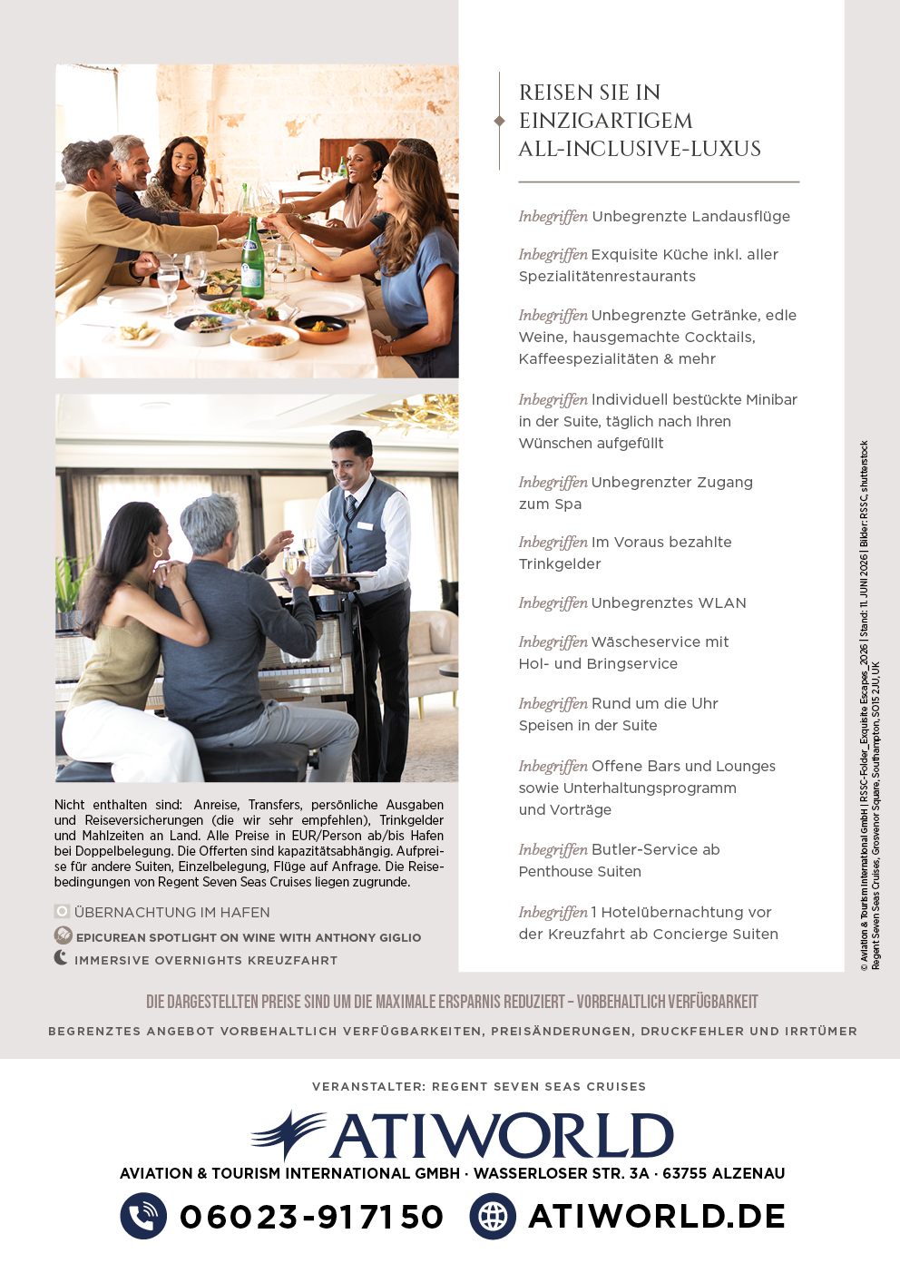 Regent Seven Seas Cruises 16 Reisen mit bis zu 45% Ersparnis