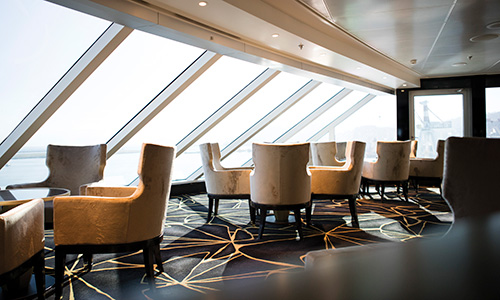 Observation Lounge an Bord der Seven Seas Explorer