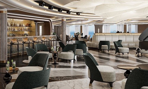 Observation Lounge mit Bar und Sitzgruppen