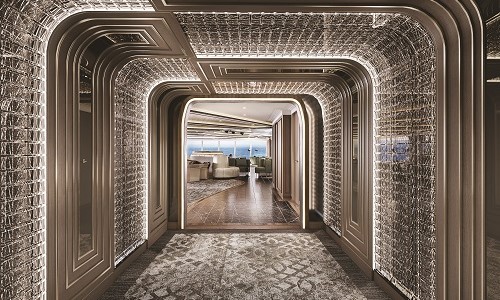 Eingang und Blick in Observation Lounge