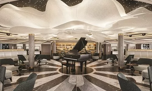 Observation Lounge Piano und Rundblick