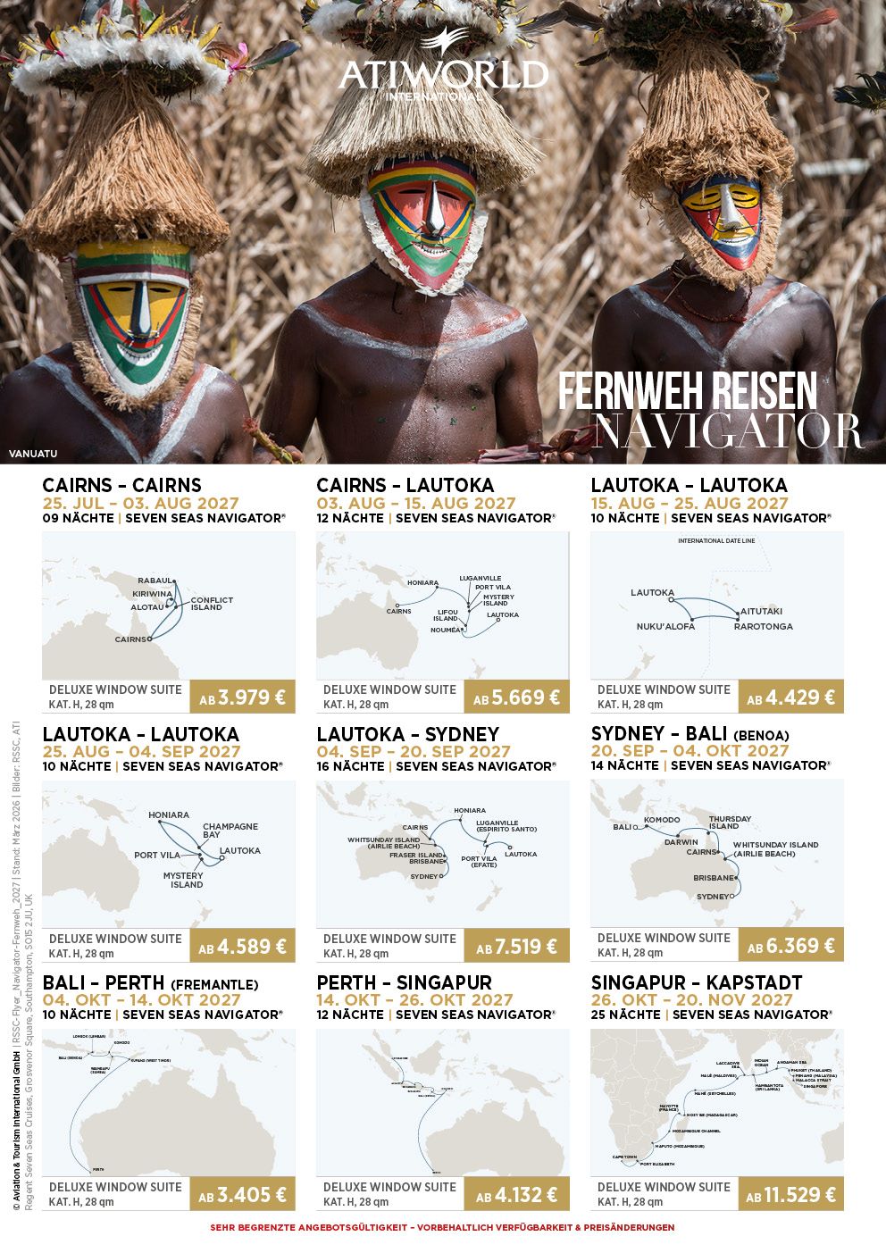 Regent Navigator FErnwehreisen 2027