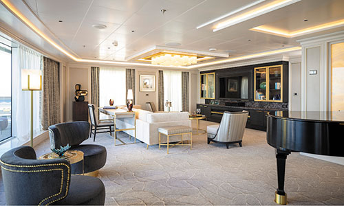 Wohnraum in Regent Suite auf Sevens Seas Splendor