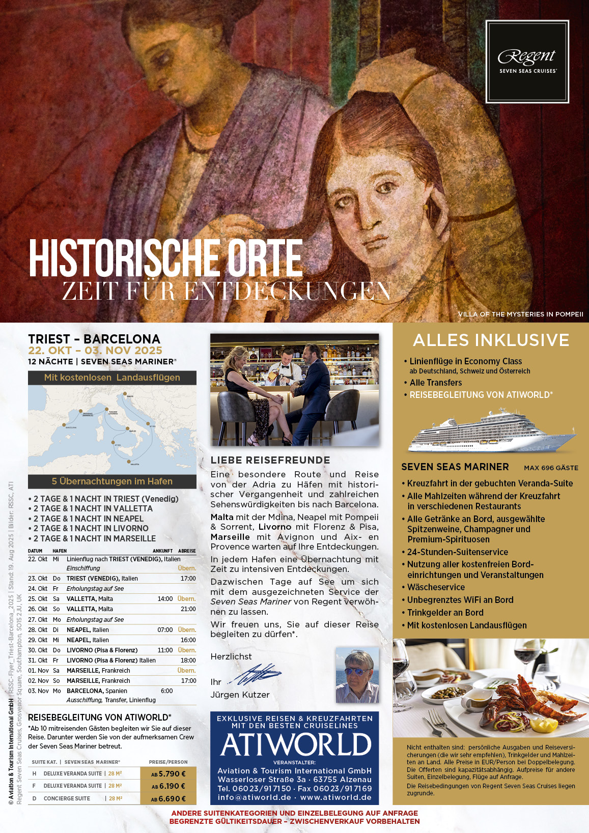 Kreuzfahrt Triest - Barcelona Historische Orte besuchen