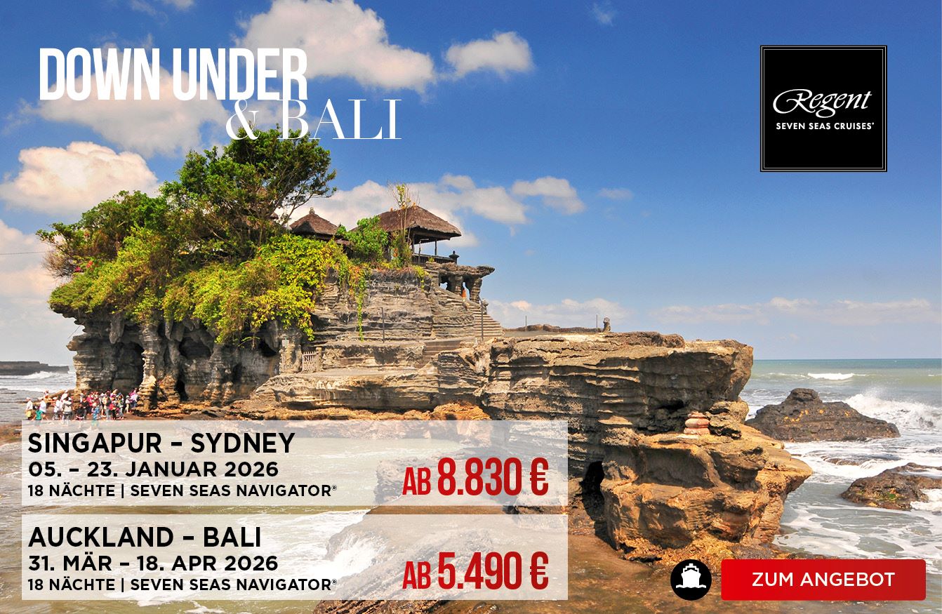 Down under und Bali Singapur-Sydney und Auckland-Bali