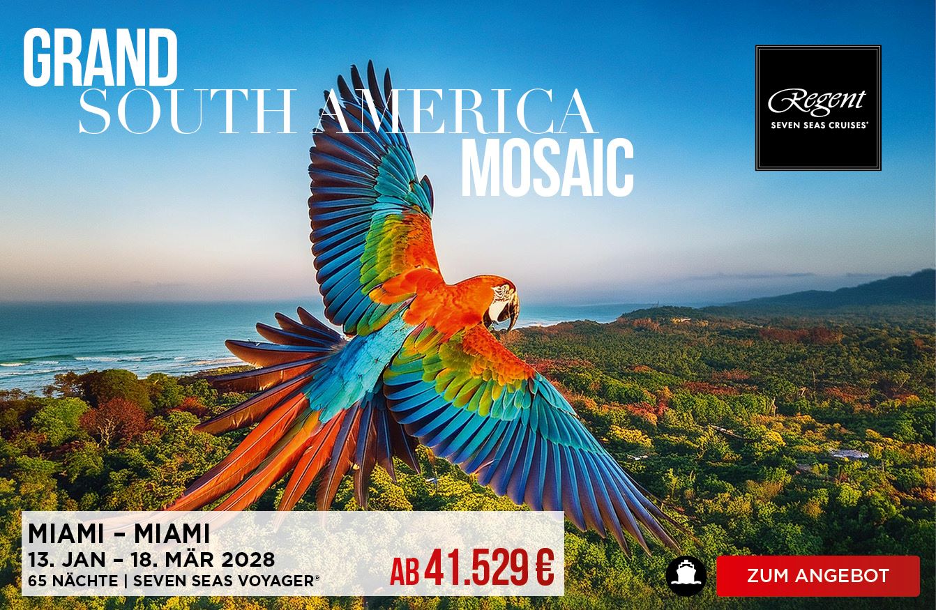 Regent Seven Seas Voyager Miami-Miami 2028 Grand South Amerika 65 Nächte an Bord