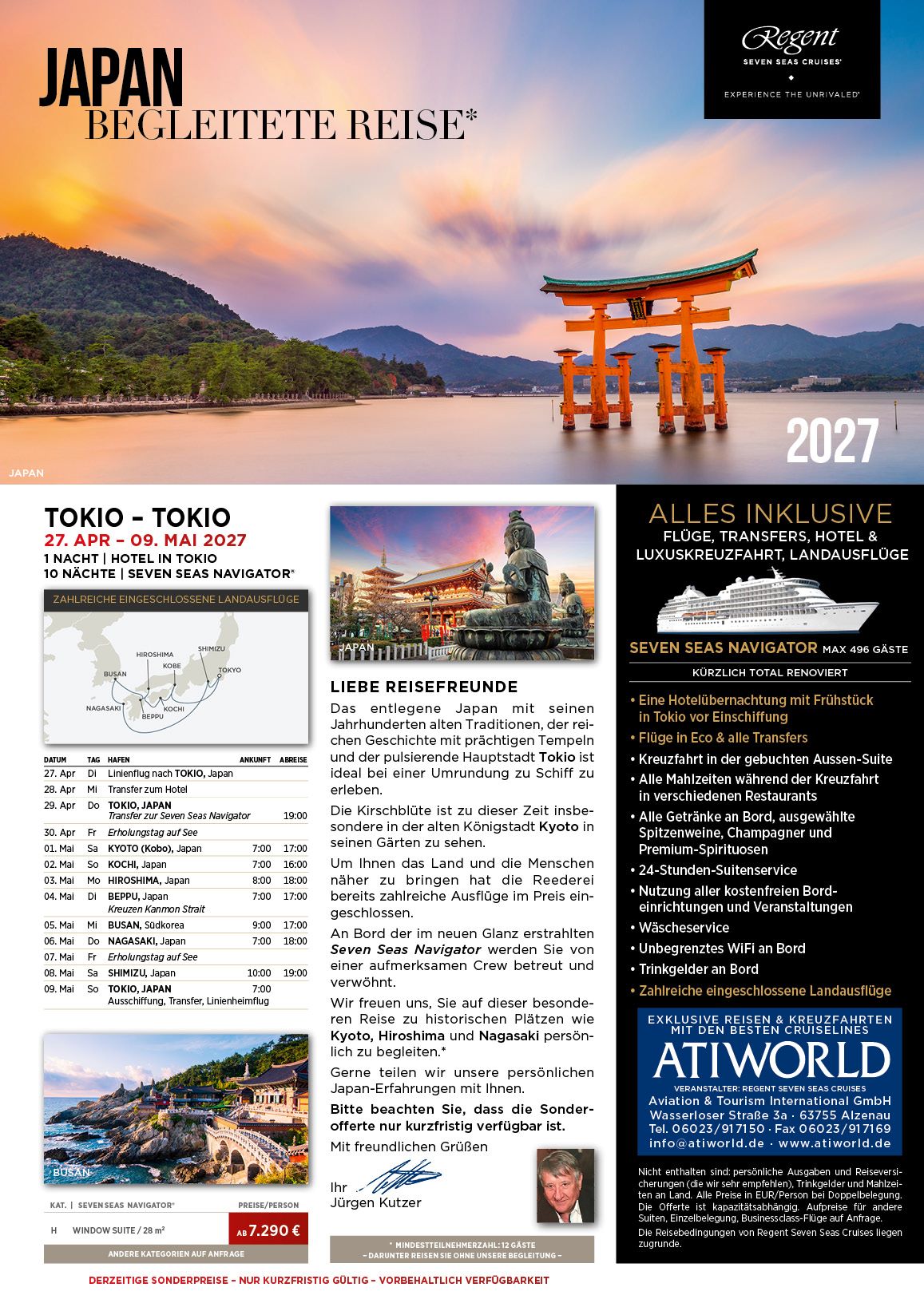 Regent Seven Seas Navigator Kreuzfahrt Japan - Tokio-Tokio von Ati begleitet