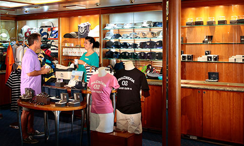 Boutique aauf den Luxusyachten SeaDream I und Sea Dream II