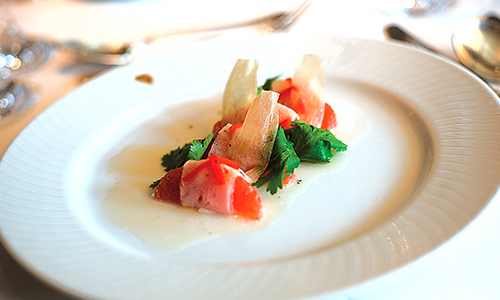 Speiseteller auf den Luxuskreuzfahrtschiffen Seabourn Odyssey, Seabourn Sojourn, Seabourn Quest