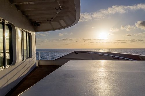 Abendstimmung auf Deck der SH Minerva