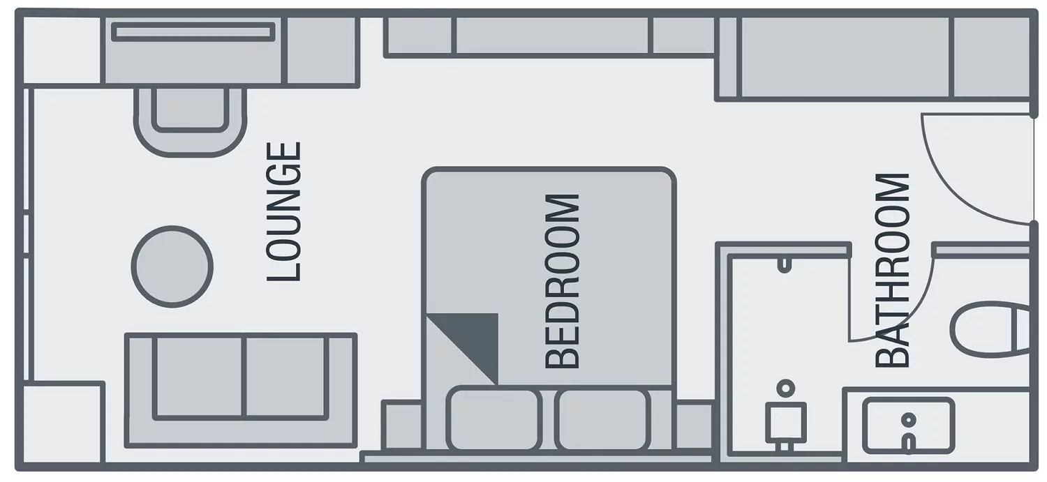 Suitenplan der Oceanview Kabine auf der SH Minerva