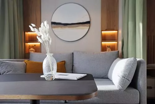 Sitzecke in Oceanview Kabine
