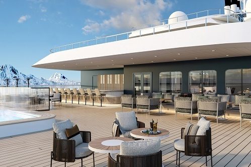 SH Vega Pool-Grill Außenbereich Tische und Sitzgruppen