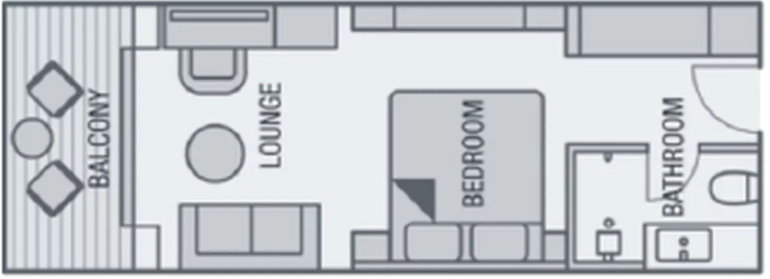 Suitendiagramm Balkon Suite auf der SH Vega