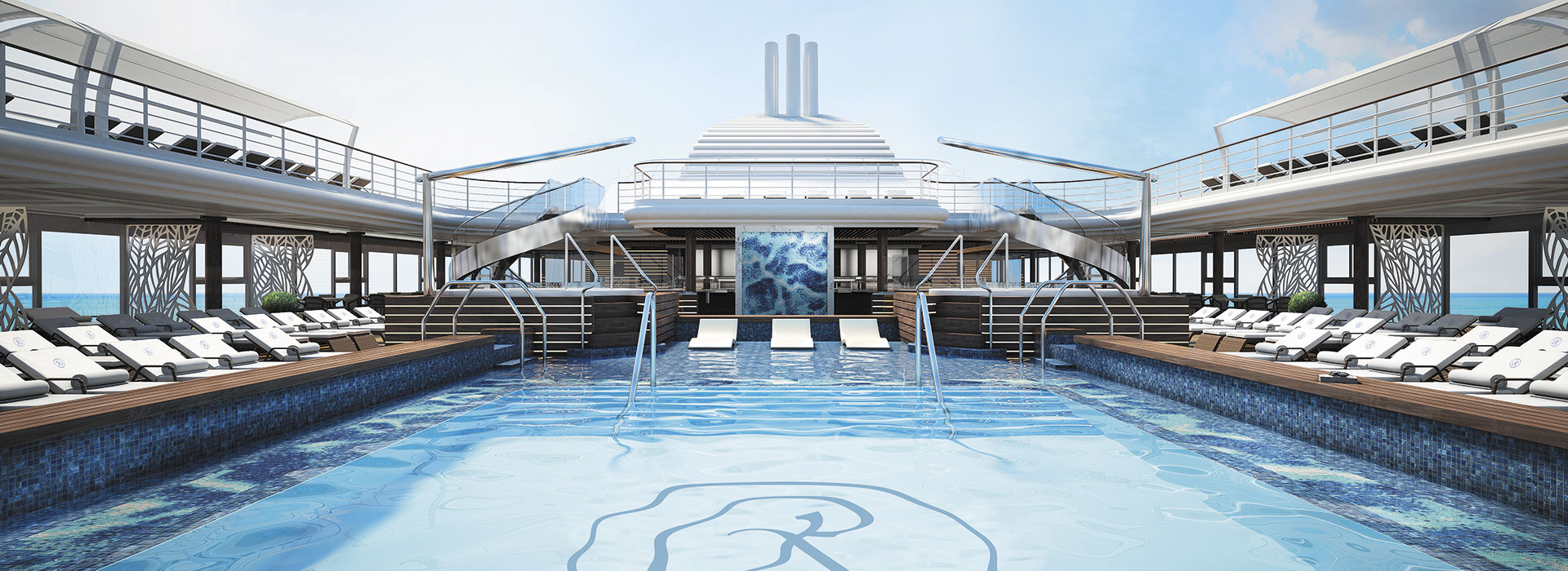 Pool mit Liegen auf Sevens Seas Splendor