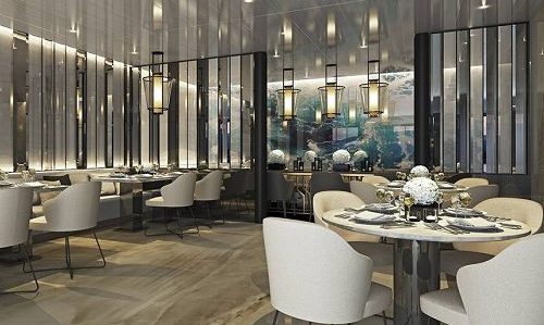 Blick in das Hauptrestaurant Elements auf der Luxusyacht Scenic Eclipse