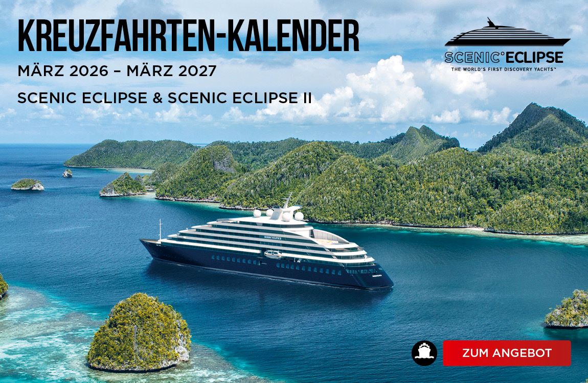 Scenic Kreuzfahrtenkalender März 2026 - März 2027 Scenic Eclipse
