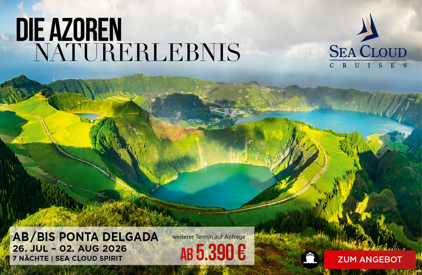 Sea Cloud Spirit Segelkreuzfahrt ab - bis Ponta Delgada Azoren