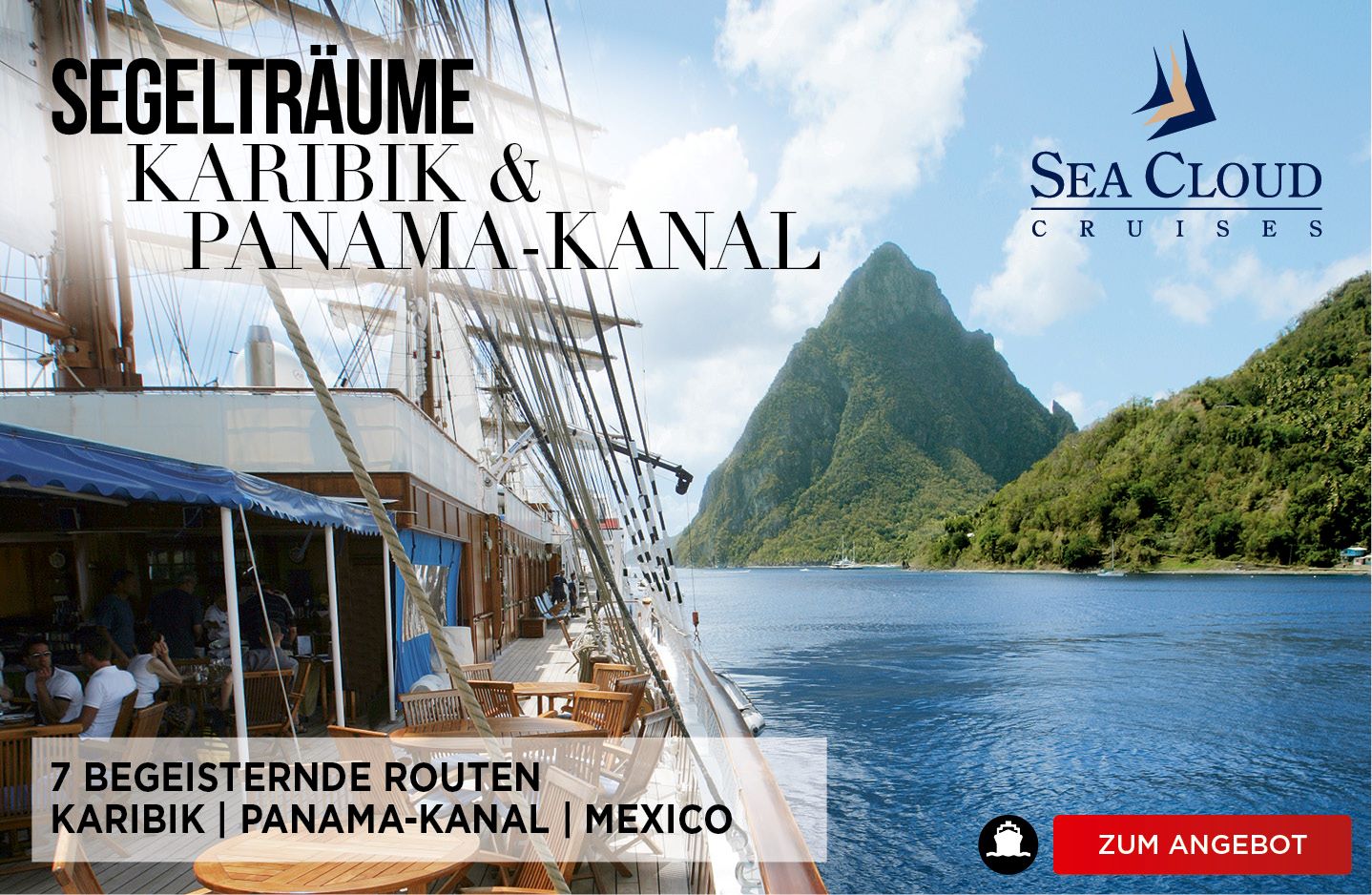 Segelträume Karibik und Panama Kanal Sea Cloud