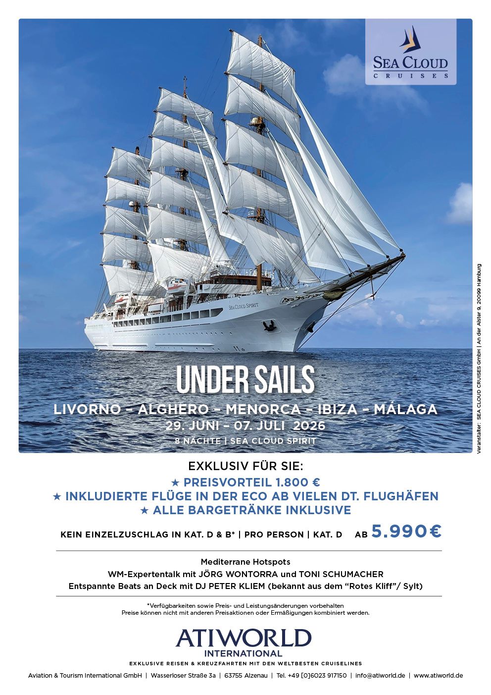 Sea Cloud Under Sails Livorno - Malaga