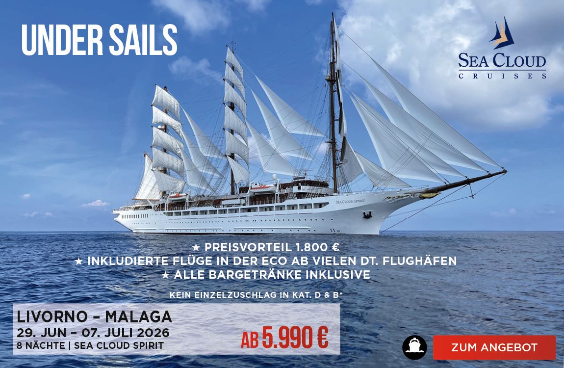 Sea Cloud Livorno - Malaga Segelkreuzfahrt
