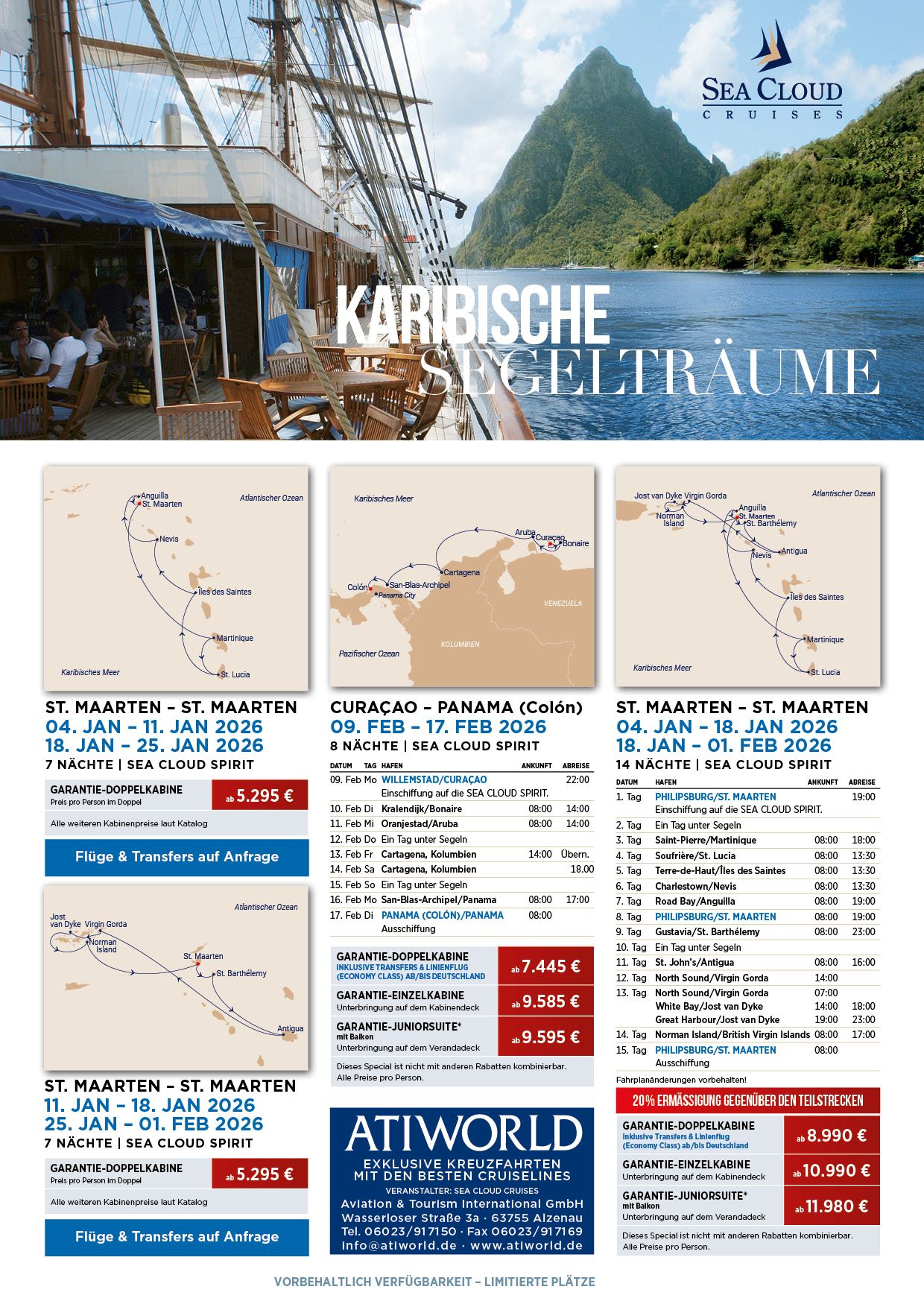 Karibische Träume mit SeaCloud im Januar und Februar 2026