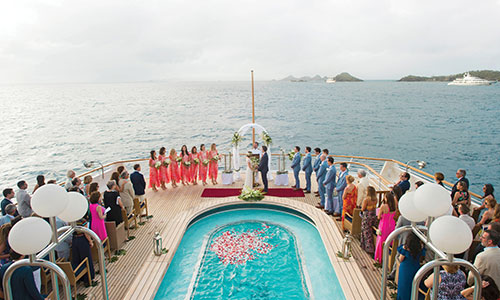 Hochzeitsfeier auf SeaDream