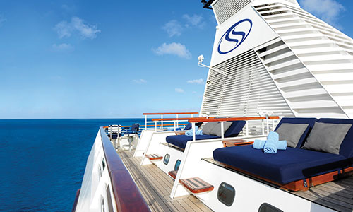 Balinesische Betten an Bord der Luxusyachten SeaDream I und Sea Dream II