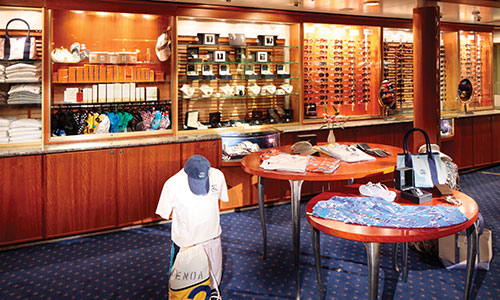 Boutique auf den Luxusyachten SeaDream I und Sea Dream II