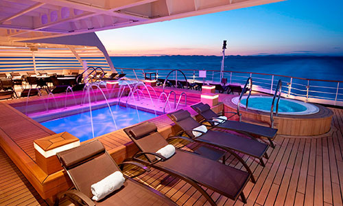 Pool und Whirlpool auf Seabourn
