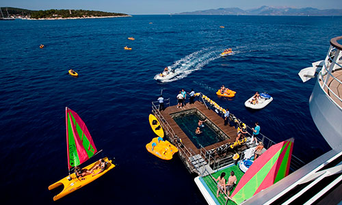 Wassersport auf den Luxuskreuzfahrtschiffen Seabourn Odyssey, Seabourn Sojourn, Seabourn Quest