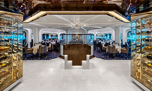Eingang zum Restaurant auf der Seabourn Ovation