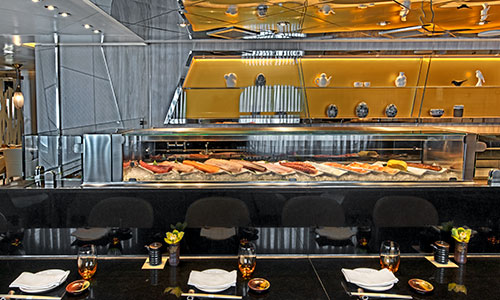 Sushi Bar auf den Luxuskreuzfarhtschiffen Seabourn Encore und Ovation
