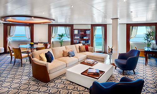 Signature Suite auf den Luxuskreuzfahrtschiffen Seabourn Encore und Ovation