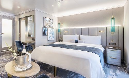 Aquamarin Veranda Suite Schlaf- und Wohnbereiche