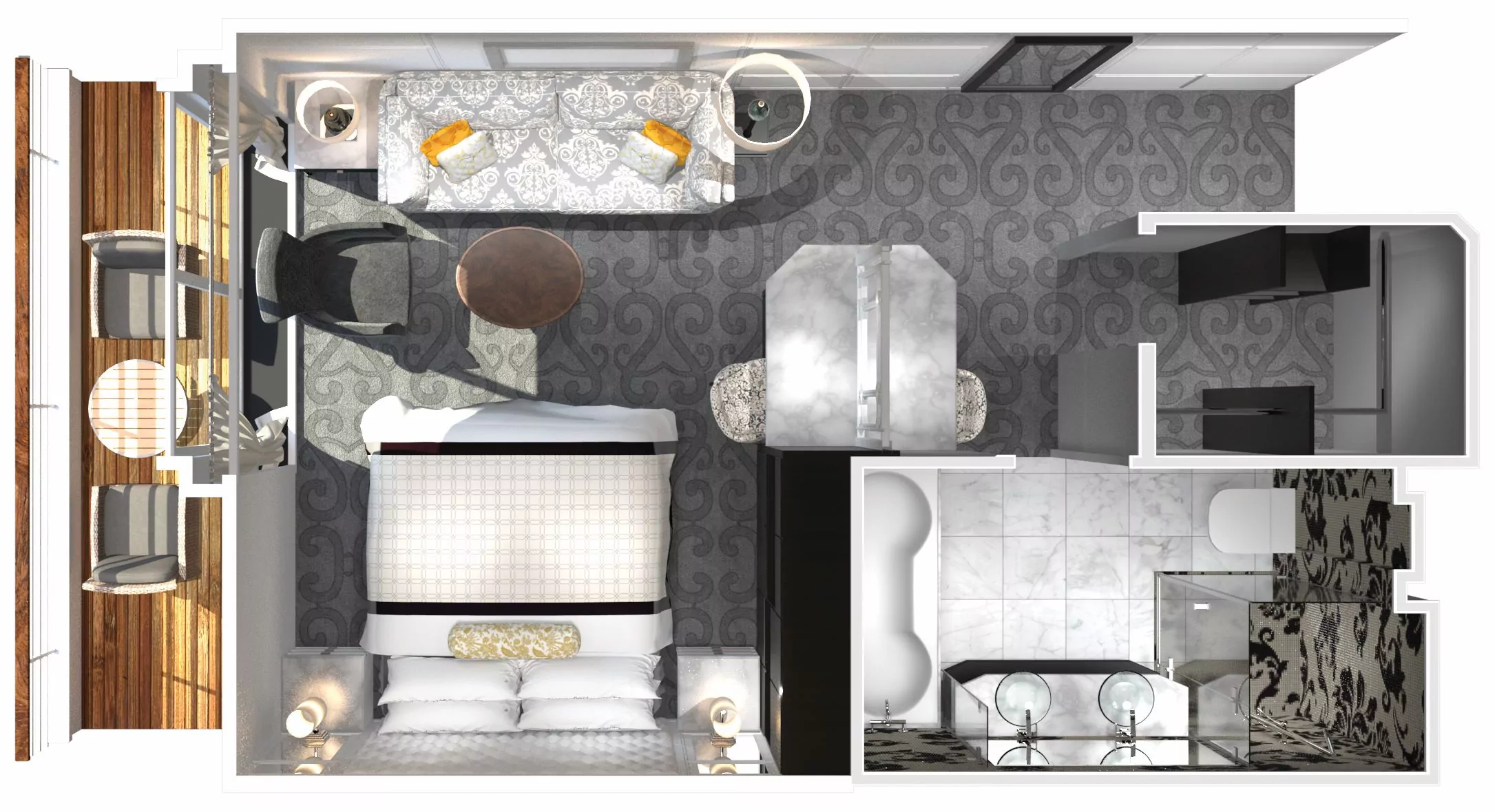 Aquamarine Suitenplan Design classic