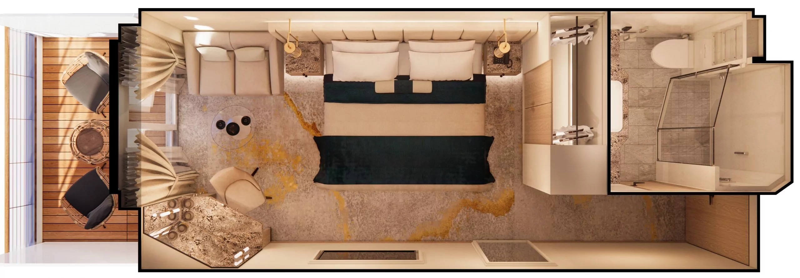 Suitenplan Double Guest Room Design 2023